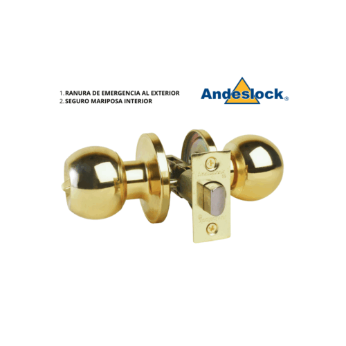 Cerradura de Pomo Bola: Baño-Dormitorio