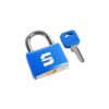 Candado de aluminio con gancho de acero, anticorrosión fácil de identificador de color llave – candado color azúl