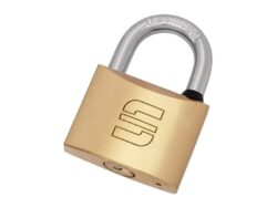 Candado cuerpo de bronce liso gancho de acero, Scanavini línea 100 de 60mm