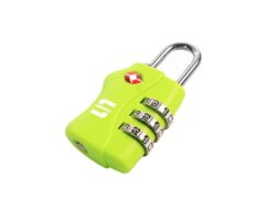 Candado TSA de 30 mm, gancho de acero protegido y endurecido, cuerpo con cubierta protectora, color amarillo