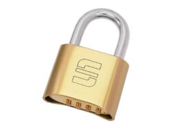 Candado Master Combinación de 4 dígitos de 52 mm bronce, gancho de acero protegido