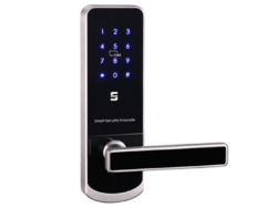 cerradura-digital-A230-bluetooth-uso-residencial-comercial-scanavini-niquel-satinado-orientacion-izquierda Cerradura digital A230, tecnología bluetooth para acceso principal en residencias y oficinas, color níquel satinado