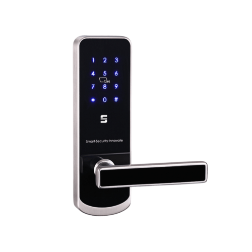 Cerradura digital A230, tecnología bluetooth para acceso principal en residencias y oficinas, color níquel satinado