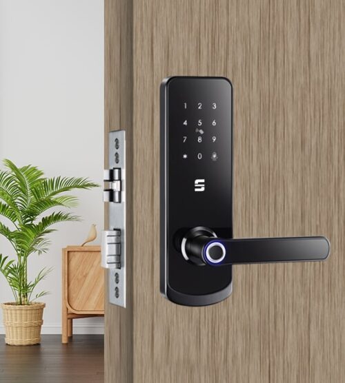 cerradura-digital-A230H-scanavini-bluetooth-instalado-departamento-oficina-color-negro-lado-izquierdo-min Cerradura Digital A230H-NK