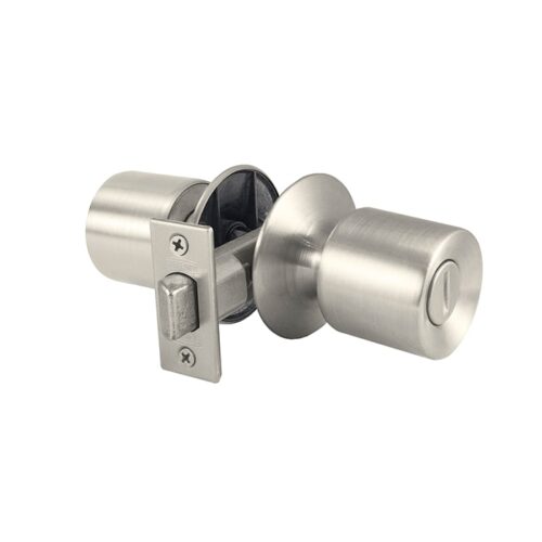 cerradura-pomo-bola-uso-interior-ranura-emergencia-acero-inoxidable-4044-giro-izquierda Cerradura de Pomo, uso en baño o dormitorio con seguro interior y ranura de emergencia exterior color acero inoxidable