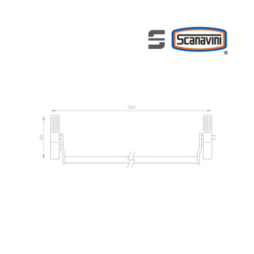 2 Barra Antipánico 1 punto de cierre lateral