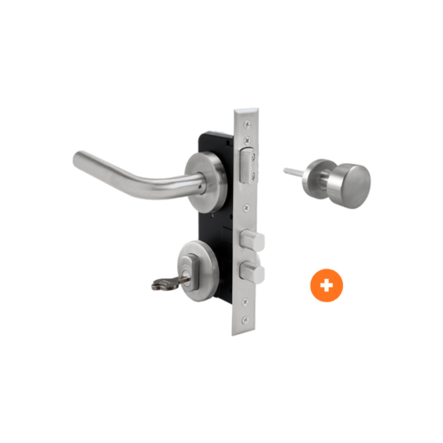 960L (1) Cerradura de embutir principal 960L Acero Inox manilla Izquierda