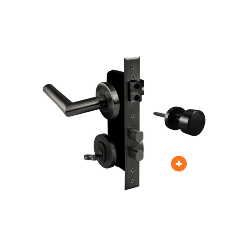 Cerradura de embutir principal 960R Negro manilla Izquierda