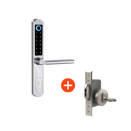 1 Combo de cerradura digital A210 + Cerradura 1090 de embutir, puerta corrediza
