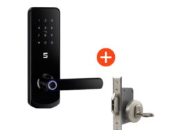 1 Combo de cerradura digital A230H-NK + Cerradura 1090 de embutir, puerta corrediza