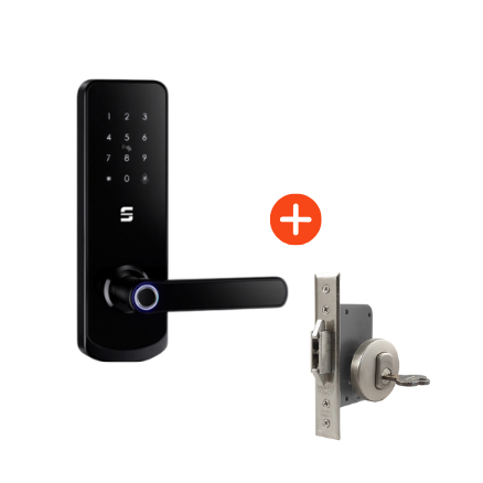 Combo de cerradura digital A230H-NK + Cerradura 1090 de embutir, puerta corrediza