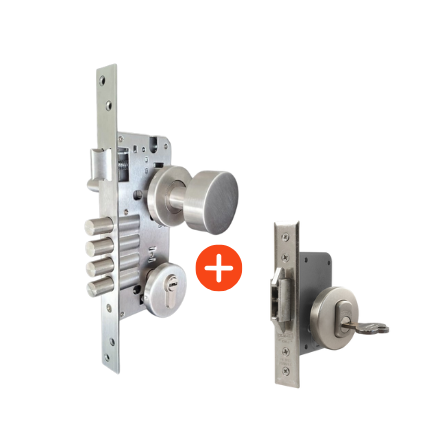 1 Combo Cerradura Principal + Cerradura 1090 de embutir corredera