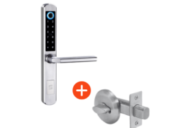 2 Combo de cerradura digital A210 + Cerrojo 4004 con seguro mariposa interior