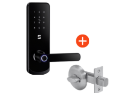 2 Combo de cerradura digital A230H-NK + Cerrojo 4004 con seguro mariposa interior