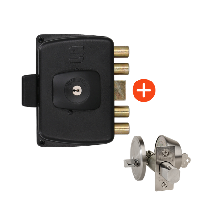 4 Combo FORZA + Cerrojo AX74 Cilindro exterior, Seguro interior.