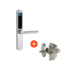 Combo de cerradura digital A210 + Cerrojo AX74 Cilindro exterior, Seguro interior.