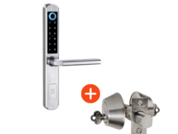 combo cerrojo a210 Combo de cerradura digital A210 + Cerrojo AX70 con cilindro en ambos lados